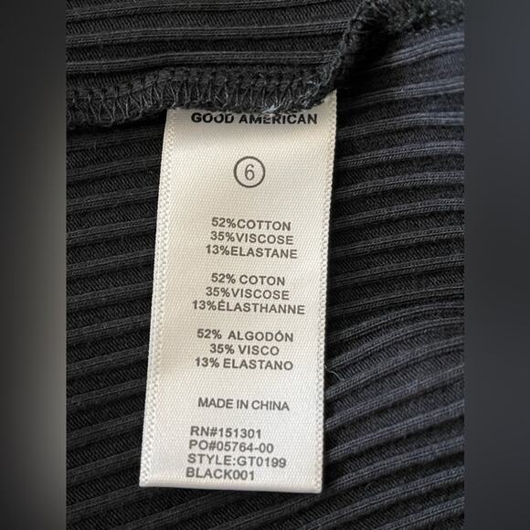 New ~ GOOD AMERICAN ~  Ribbed Cut In Crop Tank Top 3XL - Picture 6 of 6